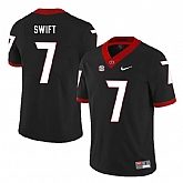Georgia Bulldogs 7 D'Andre Swift Black Nike College Football Jersey Dzhi,baseball caps,new era cap wholesale,wholesale hats